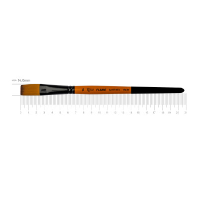 Пензель Синтетика плоска, FLAME 1368F, №14, коротка ручка ROSA 1368F14       