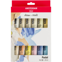 Краски акриловые в наборе AMSTERDAM PASTELS 12*20 мл Royal Talens