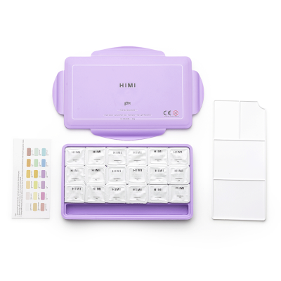 Набор гуашевых красок Jelly Cup 18x30 мл Пастельные фиолетовый пластиковый пенал HIMI Набор гуашевых красок Jelly Cup 18x30 мл Пастельные фиолетовый пластиковый пенал HIMI