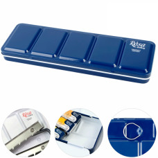 Пенал металевий для акварельних фарб на 21 кювет індиго ROSA Gallery