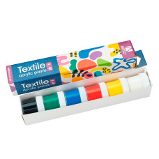 Набор акриловых красок для росписи тканей Colors 6x10мл Arteo