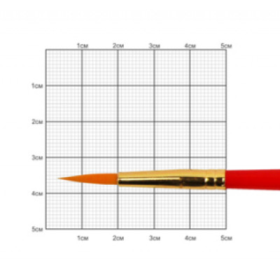 Пензель Синтетика кругла, № 6, коротка ручка ROSA START