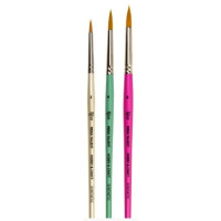 Кисть Синтетика круглая ДЛЯ ДЕКОРА, HOBBY CRAFT, 00, короткая ручка ROSA TALENT