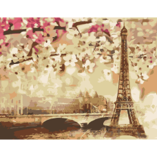 Набір-стандарт, картина за номерами, „Golden Paris“, 35х45см, ROSA START
