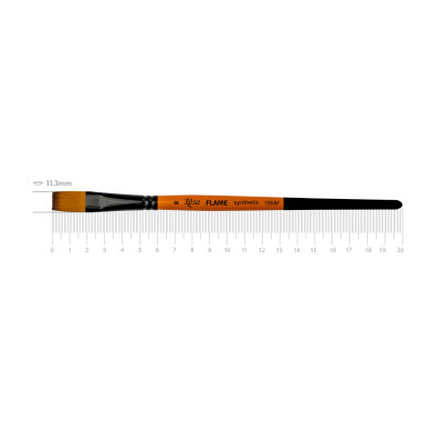 Пензель Синтетика плоска, FLAME 1368F, №8, коротка ручка ROSA 1368F08       
