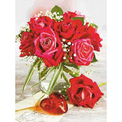 Холст на картоне с контуром, Натюрморт №36, 30х40, хлопок, акрил, ROSA START (GPA283236)