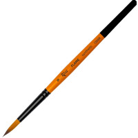 Пензель Синтетика кругла, FLAME 1368R, №9, коротка ручка ROSA 1368R09 