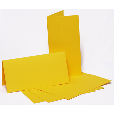 Набір заготовок для листівок 5шт, 10,5х21см, №2, жовтий, 220 г/м2, ROSA TALENT
