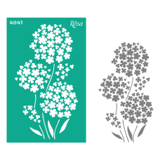 Трафарет многоразовый самоклеящийся №4041 13х20см серия Цветы ROSA TALENT