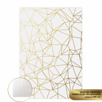 Калька с тиснением полупрозрачная „Gold Polygon“, 21х29,7см, 100 г/м2, ROSA TALENT (5320003)
