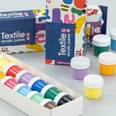 Набір акрилових фарб для розпису тканин Colors 12x10 мл Arteo