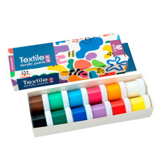 Набор акриловых красок для росписи тканей Colors 12x10мл Arteo