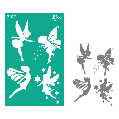 Трафарет многоразовый самоклеящийся №2817 Элементы и надписи 13х20см серия Kids ROSA TALENT