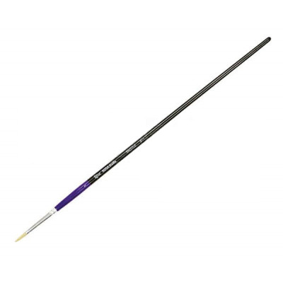 Пензель Щетина кругла, 411 №1 довга ручка ROSA Studio