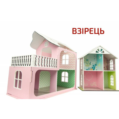Кукольный домик с балконом, МДФ, 58х31х53 см, ROSA TALENT