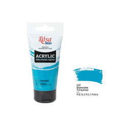 Фарба акрилова, Бірюзова, 75 мл, ROSA Studio