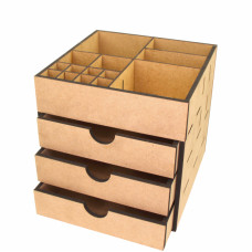 Декоративний комод-органайзер, 3 ящики, МДФ, 20,5х20,5х20 см, ROSA TALENT