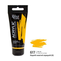 Акрилова фарба, Кадмій жовтий середній, 60 мл, ROSA Gallery