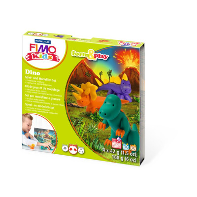 Набор пластики Fimo kids Дино, 4 цветов по 42г