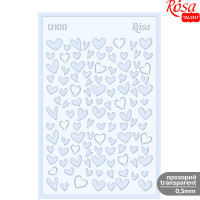 Трафарет универсальный многоразовый, №U100, серия Love, 13х20 см, прозрачный, 0,5 мм, ROSA TALENT (3621100)
