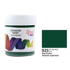 Фарба гуашева, Зелена травяна (925), 40мл, ROSA Studio