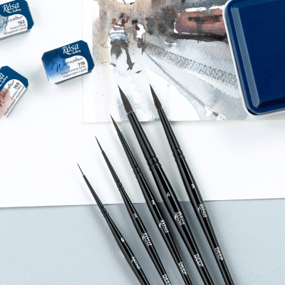 Пензель Білка кругла, DEEP 198, № 4, к.р. ROSA