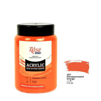 Краска акриловая, Оранжевая, 400 мл, ROSA Studio