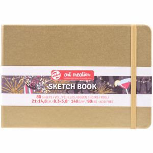 Скетчбук для графіки Art Creation 140 г/м2, 21х14, 8 см, 80 л White Gold