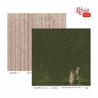 Бумага для скрапбукинга „Year's magic“ 4, двухсторонняя, 30,48х30,48 см, 200 г/м2, ROSA TALENT