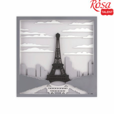 Набір, картина 3D, „Париж“, ДВП ґрунтоване, 6 шарів, 30х30 см, ROSA TALENT (N0003508)