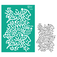 Трафарет многоразовый самоклеящийся №072 Фоновый А4 (21x29,7см) ROSA TALENT