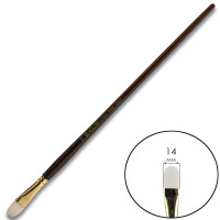 Кисть Синтетика овальная, Snow 1098FR, №16, длинная ручка KOLOS