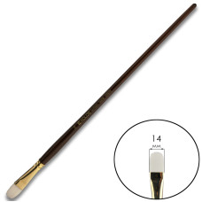 Пензель Синтетика овальна, Snow 1098FR, №16, довга ручка KOLOS