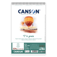 Альбомдля ескізів та рисунку на спіралі C GRAIN, А4 (21*29,7см, 224г/м, 30л, білий папір, Canson