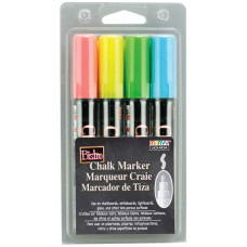 Набор меловых маркеров, Флуоресцентные оттенки, 4 шт, Marvy (480-4H)