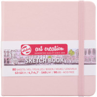 Скетчбук для графики Art Creation 140 г/м2, 12х12 см, 80 л Pastel Pink