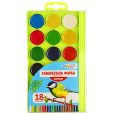 Набор детской акварели Craft Joy, 18 цв б-кисти, пластик, ГАММА (312086-Cr)