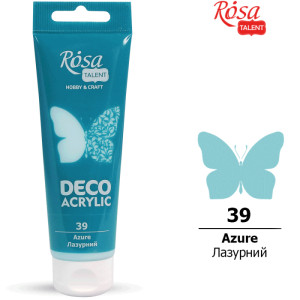 Акрил для декора Лазурный, матовый, 75 мл, ROSA TALENT (322239)