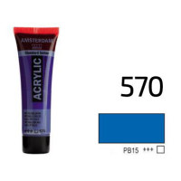 Краска акриловая AMSTERDAM, (570) Синий ФЦ, 20 мл, Royal Talens