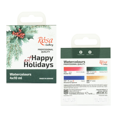 Набір акварельних фарб Special Edition №3 4×10 мл картон ROSA Gallery Набір акварельних фарб Special Edition №3 4×10 мл картон ROSA Gallery
