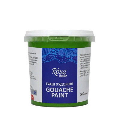 Фарба гуашева, Зелена світла, 500 мл, ROSA Studio