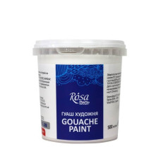 Фарба гуашева, Білила титанові, 500 мл, ROSA Studio