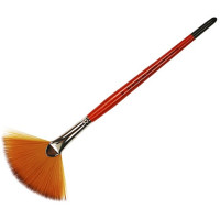 Кисть Синтетика веерная, Carrot 1097FN, №10, короткая ручка KOLOS