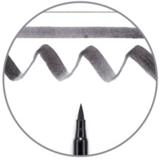 Маркер-кисточка акварельные KOI, Серый теплый темный (144), Sakura