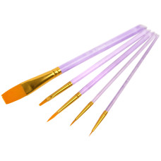 Набор кистей 7013, синтетика круг/плос, 3/2 шт, KOLOS