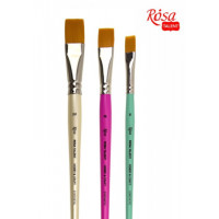 Пензель Синтетика плоска ДЛЯ ДЕКОРУ, HOBBY CRAFT, 16 коротка ручка ROSA TALENT