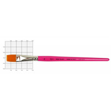 Кисть Синтетика плоская ДЛЯ ДЕКОРА, HOBBY CRAFT, 16 короткая ручка ROSA TALENT