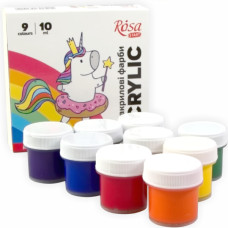Набор акриловых красок Unicorn 9x10 мл, ROSA START 322111005