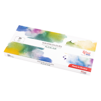 Набір акварельних фарб ROSA Studio PLEIN AIR, 24x2,5 мл, кювети, картонна упаковка