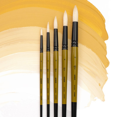 Пензель Щетина кругла, AMBER 2306R, №2, д.р. ROSA